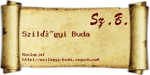 Szilágyi Buda névjegykártya